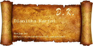 Dianiska Kartal névjegykártya
